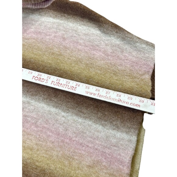 Loft Ombre Turtleneck Poncho Stripe Pullover Knit Oversize Sweater Medium Cozy - Picture 8 of 10